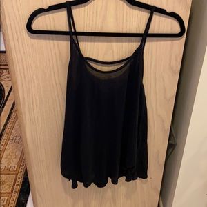 FREE PEOPLE / BLK FLOWY TANK